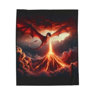 Dragon Battle Plush Blanket: Epic Fantasy Warmth