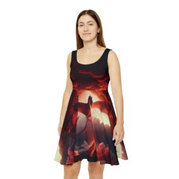 Inferno Realm: Fire-Breathing Red Dragon Skater Dress