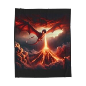 Dragon Battle Plush Blanket: Epic Fantasy Warmth
