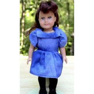 Square Collar Dress Pattern for 6" Mini American Girl Doll
