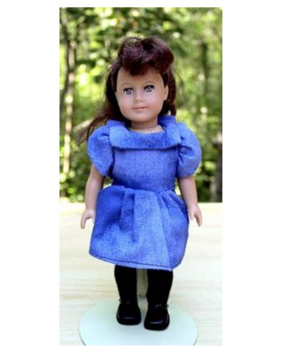 Square Collar Dress Pattern for 6″ Mini American Girl Doll