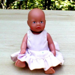 Easy Ruffled Dress Pattern for Mini Baby Born Doll