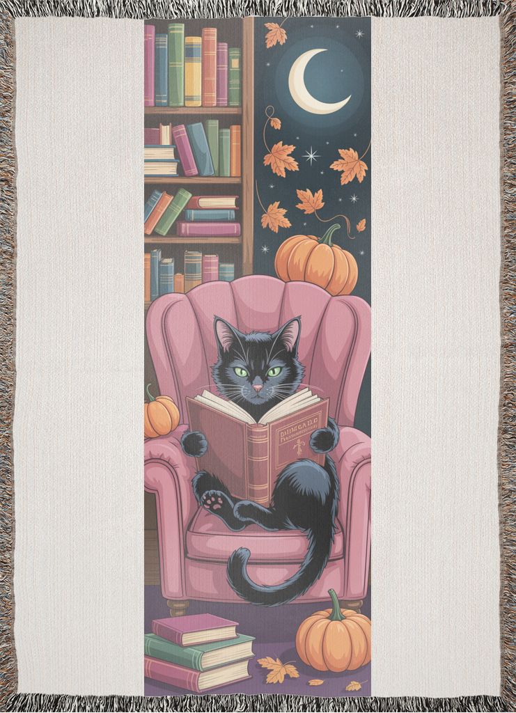 Literary Retreat Cat Blanket