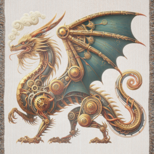 Gearwork Dragon Fantasy Throw