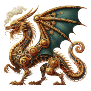 Golden Steampunk Dragon Sweatshirt