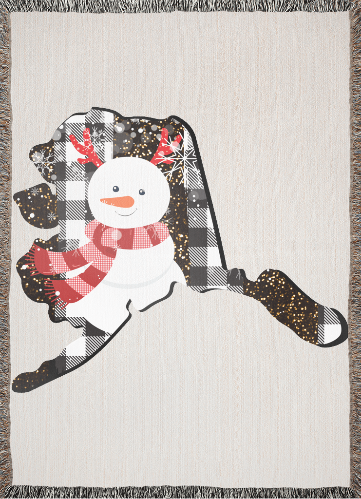 Cabin evening plaid throw blanket