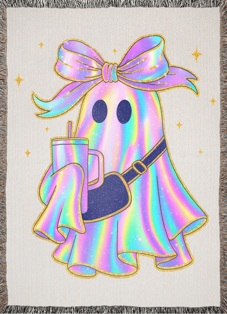 Iridescent boo jee ghost blanket