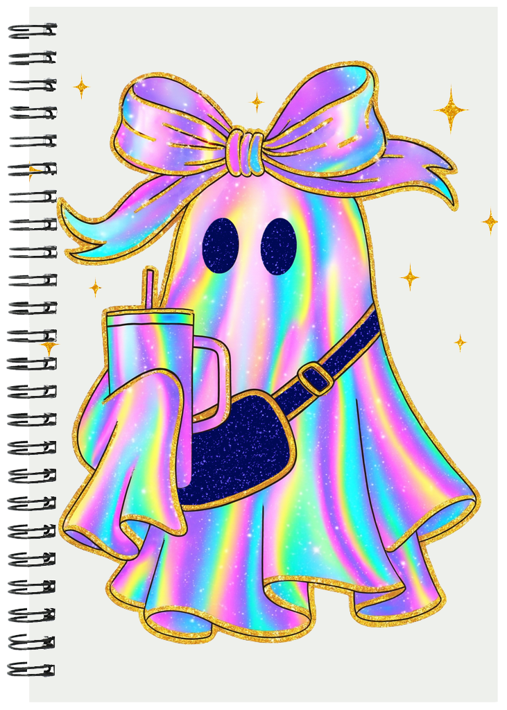 Iridescent boo jee ghost notebook