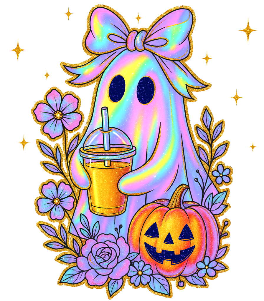 Iridencent Ghost Coffee Flowers Sweatshirt