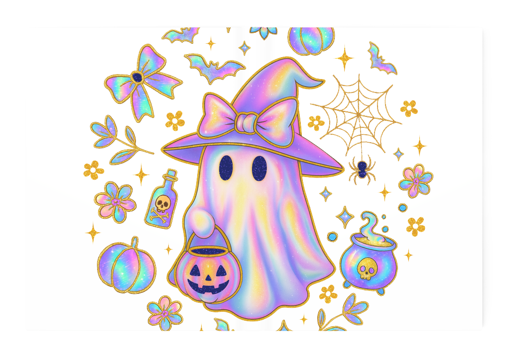 Iridescent Witch Ghost Circle Journal