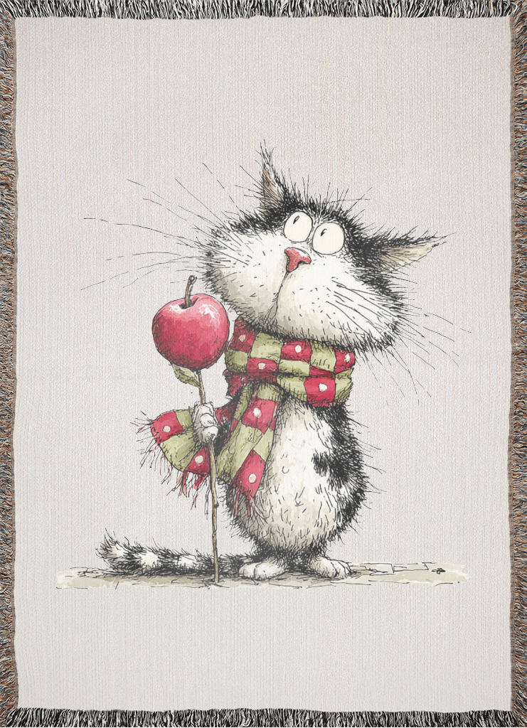 Winter Apple Cat Blanket