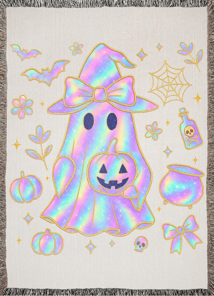 Iridescent Ghost Witch Blanket