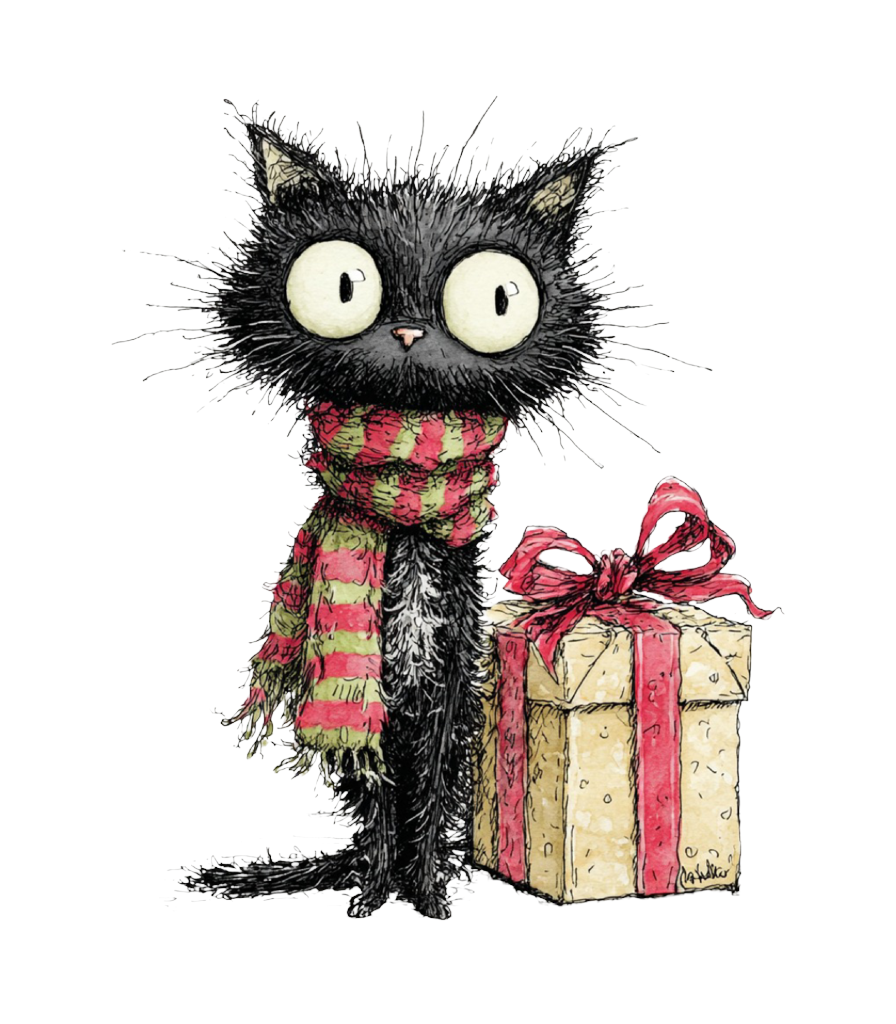Scarf and Gift Kitten Sweatshirt